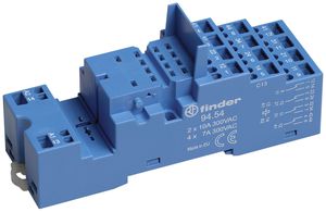 Relaissockel FINDER 94.54SPA Hutschiene TH35 Federzuganschluss 12P