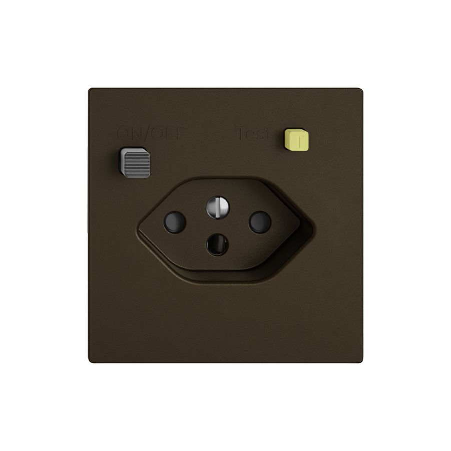 Steckdose FI EDIZIO.liv  1×T13 mit Shutter br