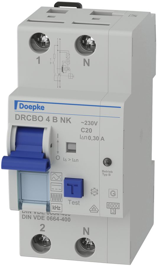 Disgiuntore differenziale Doepke DRCBO 4 tipo B NK L+N 20A 300mA 6kA C