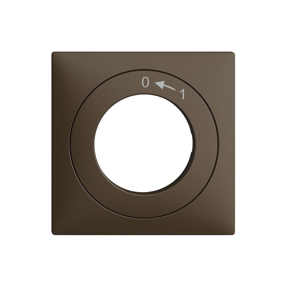 Frontset EDIZIOdue 0<-1 coffee 60×60mm für Schwenktaster