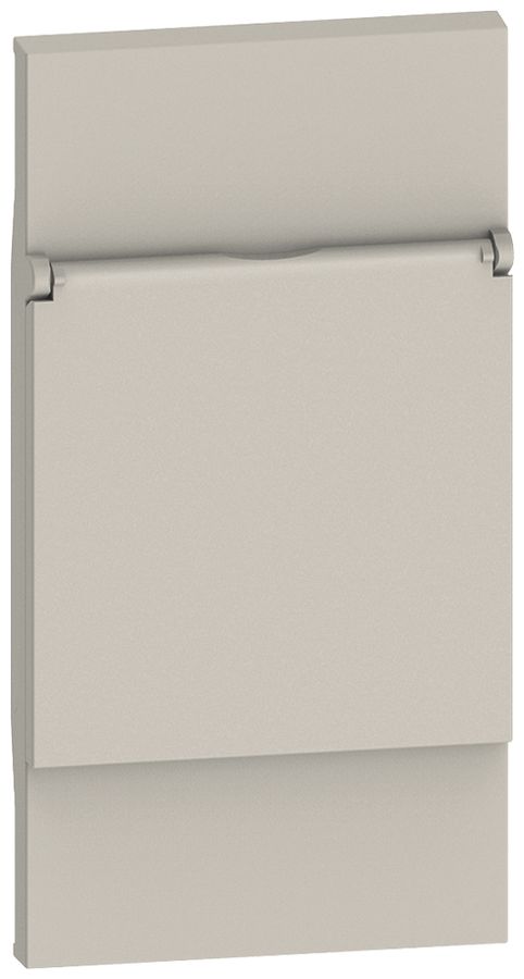 Cache Living Now 2 modules pour prise Schuko/FR/BE a.couvercle rabattable sand