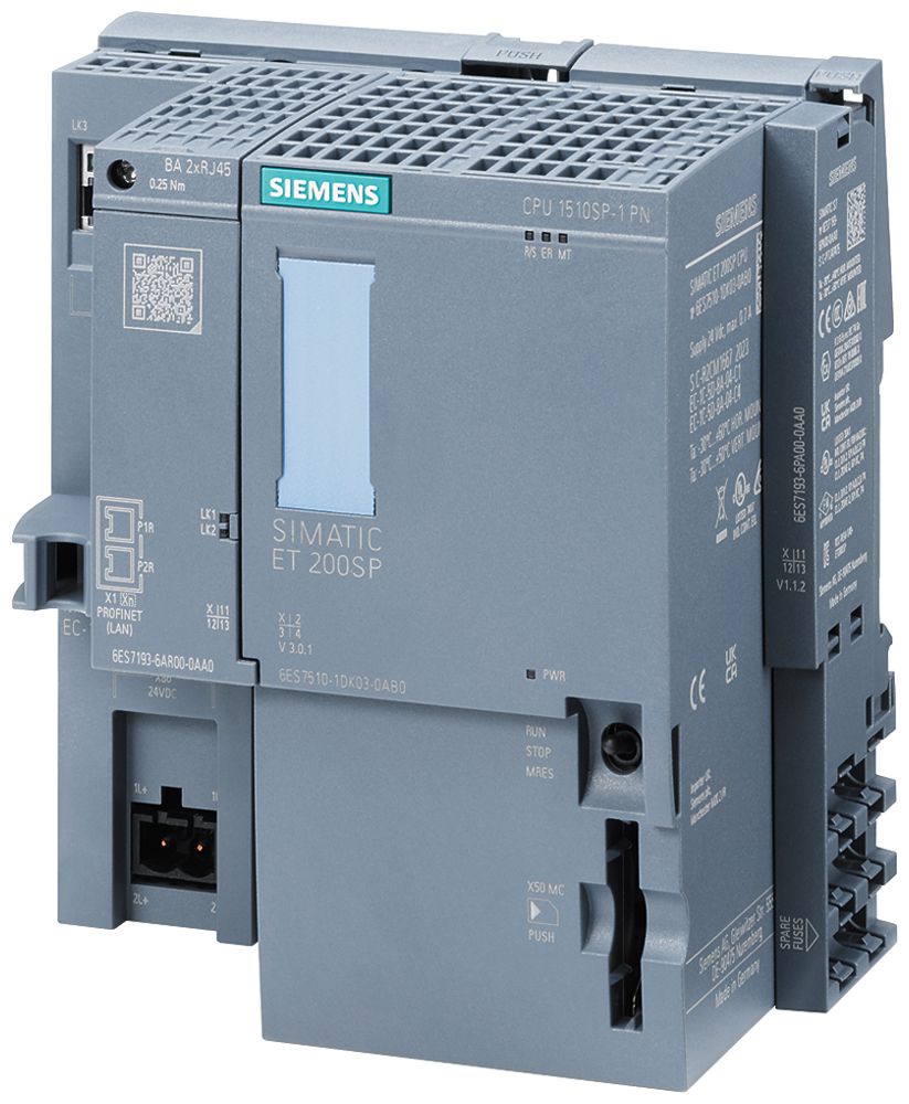 SPS-Zentralbaugruppe Siemens SIMATIC ET200SP CPU 1510SP-1 PN, PROFINET IRT