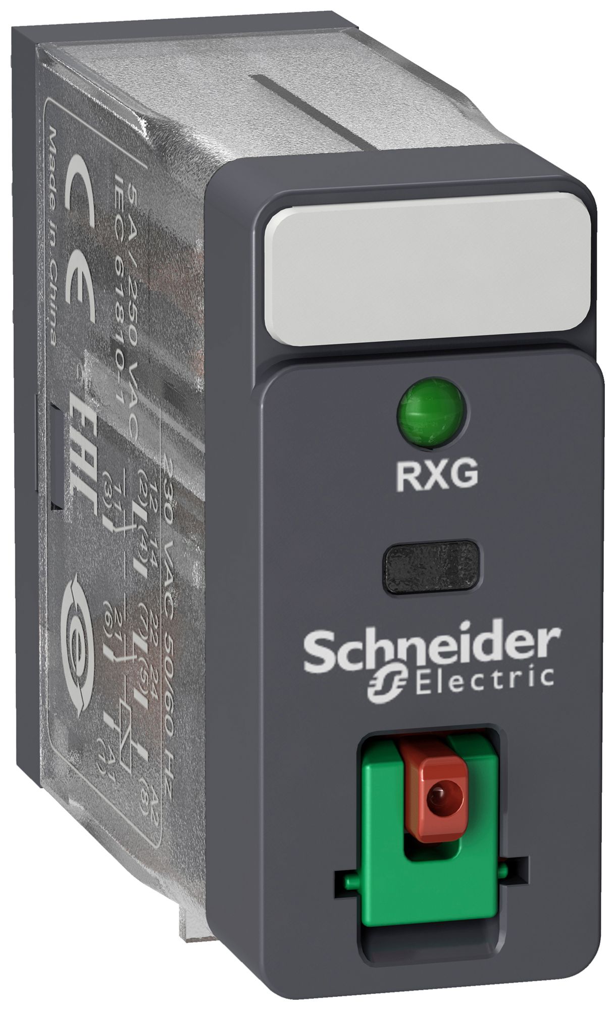 Relais d'interface RXG 2CO 5A 230VAC LED connexion à languette