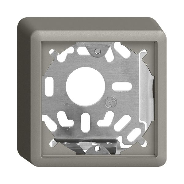 Kappe mit Grundplatte 39mm EDIZIOdue dunkelgrau, universal