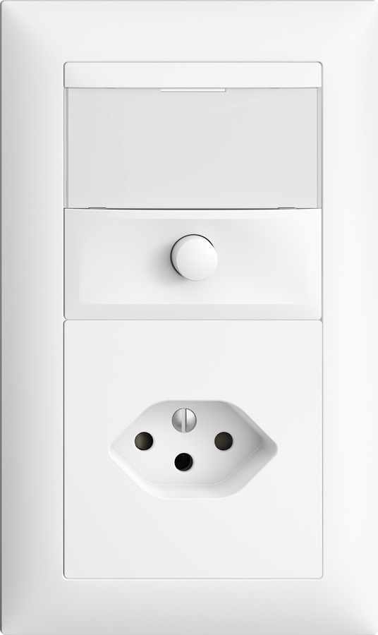 UP-Kombination Edue 2x1, Taster m.Namensschild + T13 ws