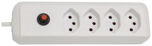 Steckdosenleiste cleverLINE Reset 4×T13 3m H05VV-F 3×1mm² ws