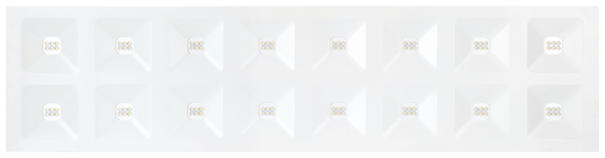 EB-LED-Deckenleuchte Sylvania Quadro 36W 4600lm 840 IP40 DALI 1195×395mm weiss