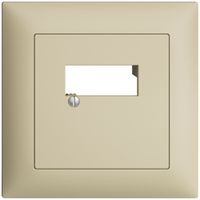 UP-Frontset EDIZIOdue vanille 88×88mm 2×RJ45