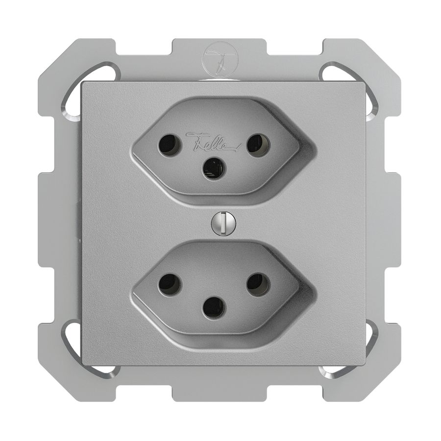 Prise ENC EDIZIOdue 2×T13 silver
