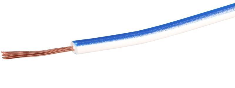 T-Litze 1.5mm² weiss-blau Eca, Spule à 100m