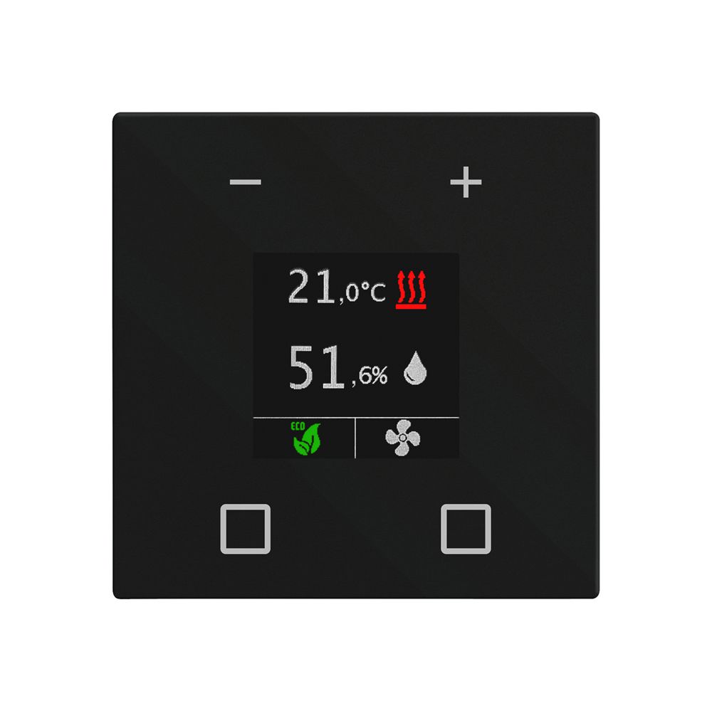 UP-Raumtemperaturregler KNX MDT CN-RTR60S16.01 Display 4×DI schwarz matt