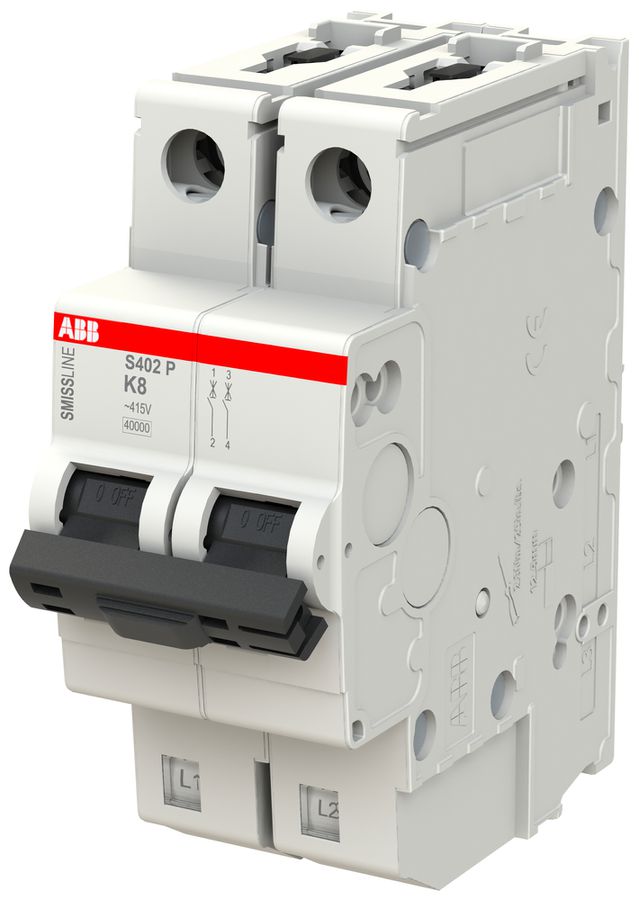Disgiuntore SMISSLINE TP, 2L, K, 8A, 40kA