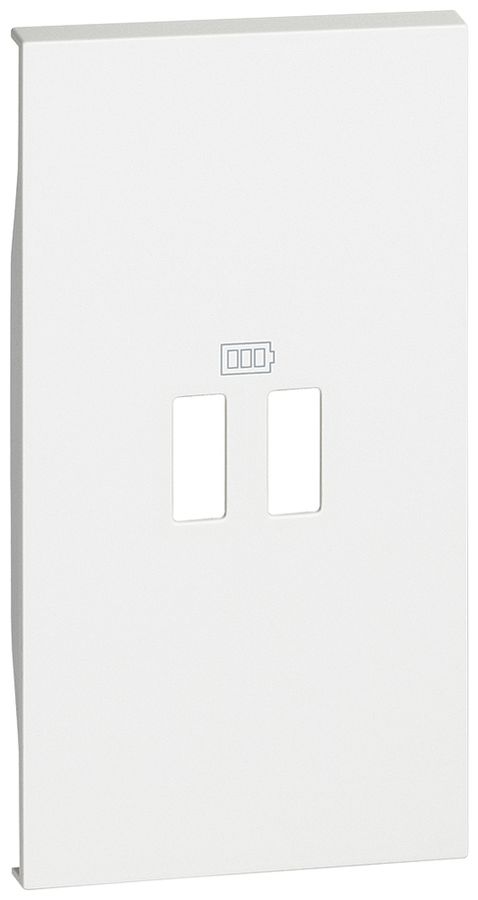 Cache Living Now 2 modules pour prise USB type A blanc