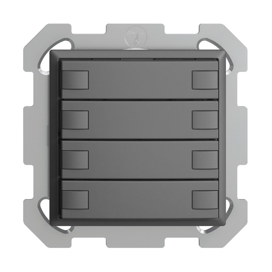 UP-KNX-Taster RGB EDUE, 250mW, o.LED, 4×Taste, 2×Tastenb., dgu