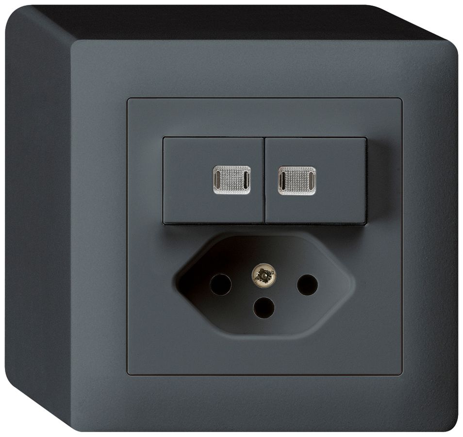 AP-Leuchtkombination 1/3+3/1P+T13 anthrazit kallysto 2 Linsen