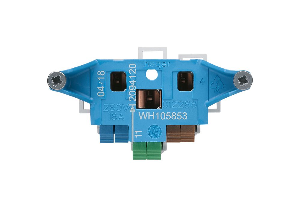 Einsatz Steckdose Hager T13/23 mit Steckklemmen