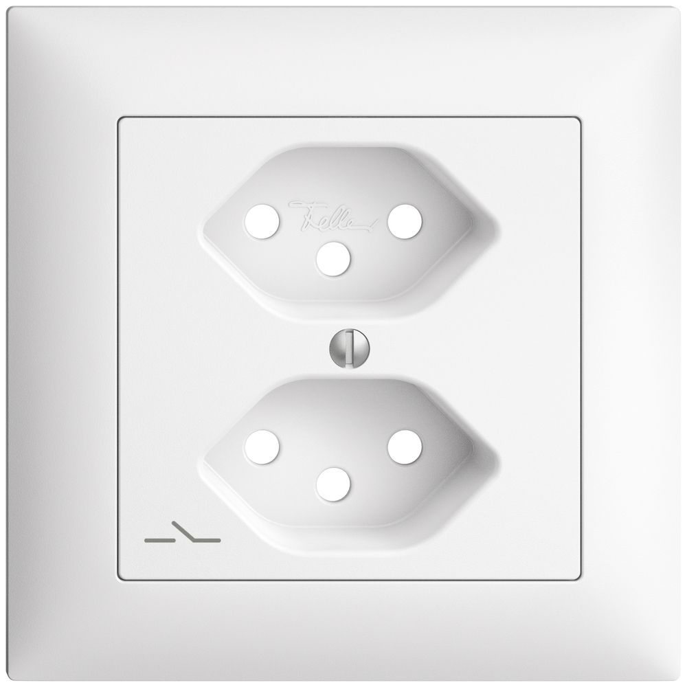 Kit frontal EDIZIOdue blanc 88×88mm 2×T13/1