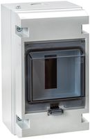 AP-Gehäuse Elcase 174×101×111mm, 1×4 Module, IP65, IK08, 650°C, ABS/PC, grau