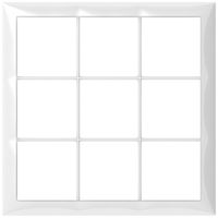 Abdeckrahmen SIDUS 3×3 weiss glänzend