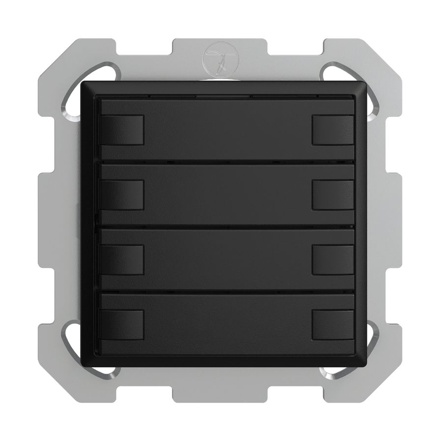 UP-KNX-Taster RGB EDUE, 250mW, o.LED, 4×Taste, 2×Tastenb., sz