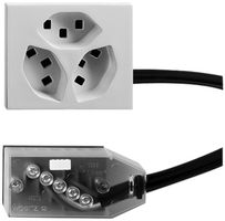 Prise INC FLF 3×T23 FK L1 blanc FH ST Technofil