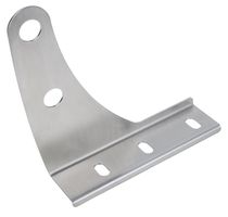 Schneefang Glaromat Stütze A12 für 2 Rohre 3/4" Chromstahl, blank