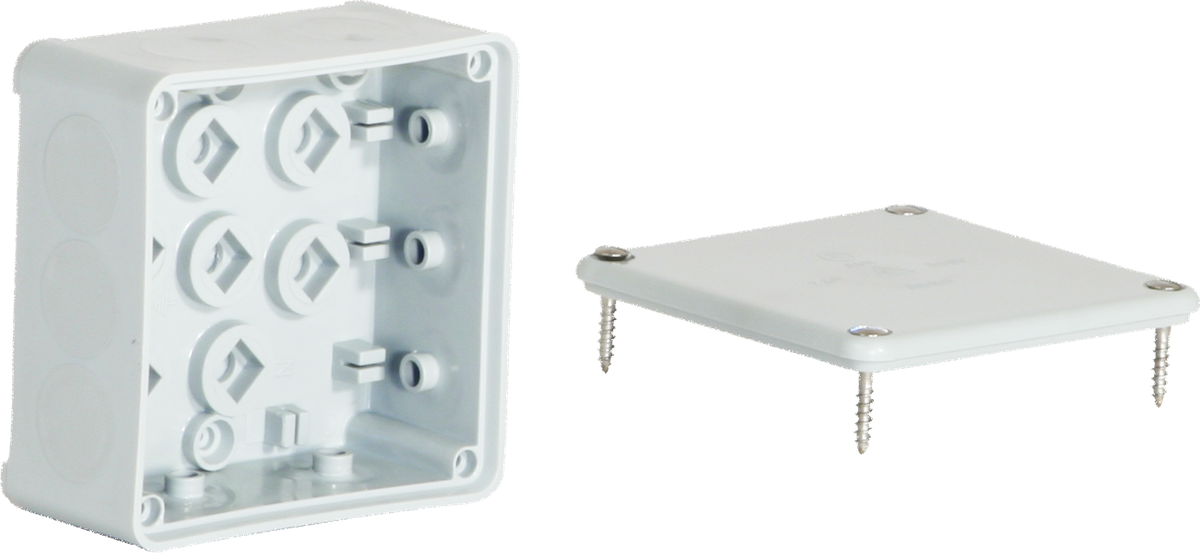 Boîte de dérivation AP IP54 vide gris