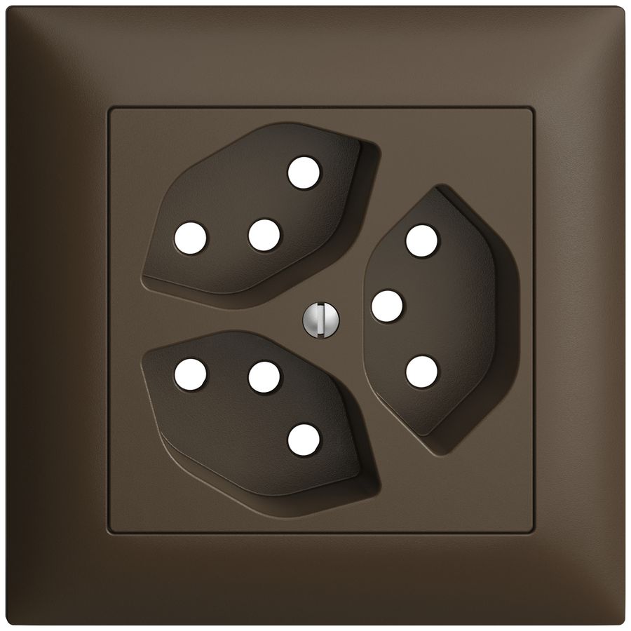 Frontset coffee 88×88mm 3×T13 EDIZIOdue