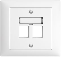 EB-Montageset EDIZIOdue FKE, Geradeauslass, für 2×Keystone, weiss
