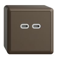 Prise AP USB 18W 2×type C Feller EDIZIOdue FX54 230V 3600mA coffee