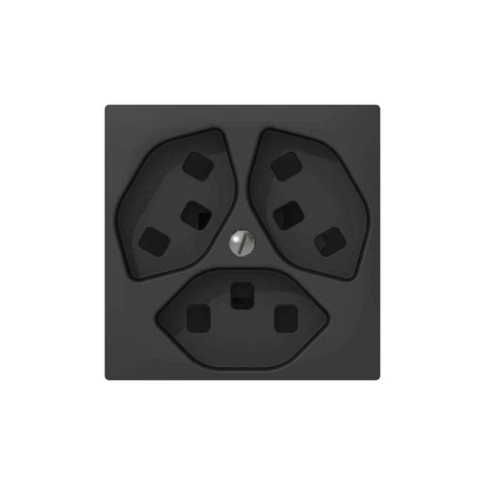 Prise ENC SIDUS 3×T23 anthracite