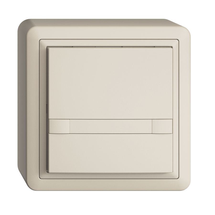 Poussoir KNX RGB AP EDUE, 250mW, s.LED, a.papier 1×poussoir comm.2×touches crema