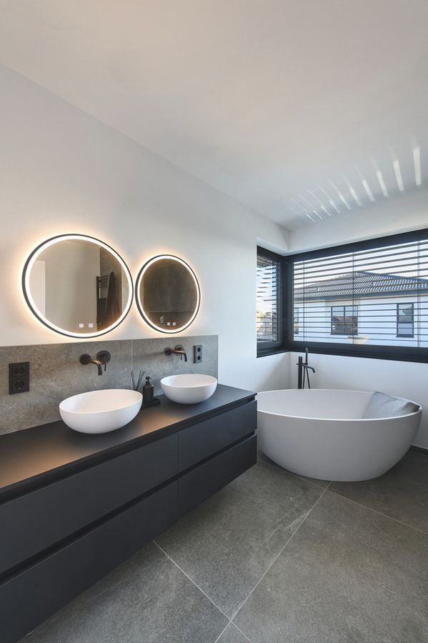 Applique LED SLV TRUKKO 60 specchio 25W 730lm 930/940/965 IP44 Ø610mm nero