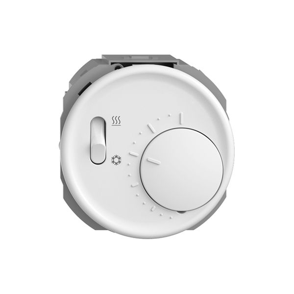 Termostato ENC STANDARDdue, c.interruttore, prof.33mm, Ø60mm, bianco