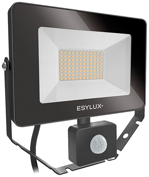 LED-Strahler ESYLUX AFL BASIC, 30W 3000K 3000lm 200×60×195mm IP65, schwarz