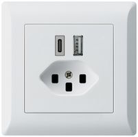 Prise de charge USB ENC kallysto.line 18W PD 1×type A 1×type C T23 blanc