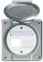 UP-Montageset robusto IP55 Frontauslass für 2×R&M aluminium