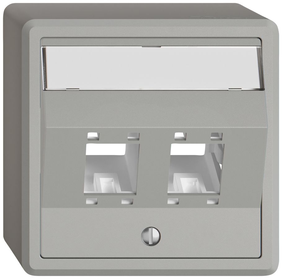 Kit di montaggio AP EDIZIO.liv SNAPFIX® per freenet cat.5e/6 adattatore 2× grc