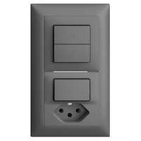 UP-Kombination Edue 2x1,  Storenschalter 1K + Kleink. Sch3+T13 dgu