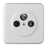 UP-Stichdose SAT/TV/R DB53 weiss FH mit SAT-F-Anschluss