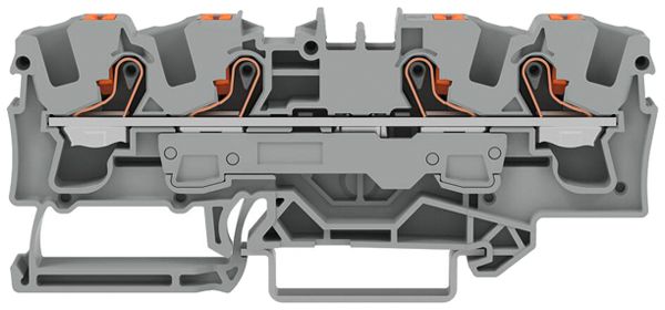 Borne de passage joignable WAGO TOPJOB S 6mm² 41A 800V Push-in 4×1 DIN35 ro