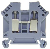 Durchgangs-Reihenklemme Woertz 0.5…4mm² 32A 1000V Schraubanschluss 2×1 TH35 grau