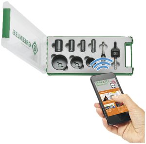 Lochsäge-Set Greenlee 50069497SETNFC HSS-BI-Metall M16-M63