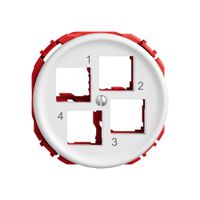 Montageset STANDARDdue EASYNET S-One SNAPFIX® gerade für 4×RJ45 ws