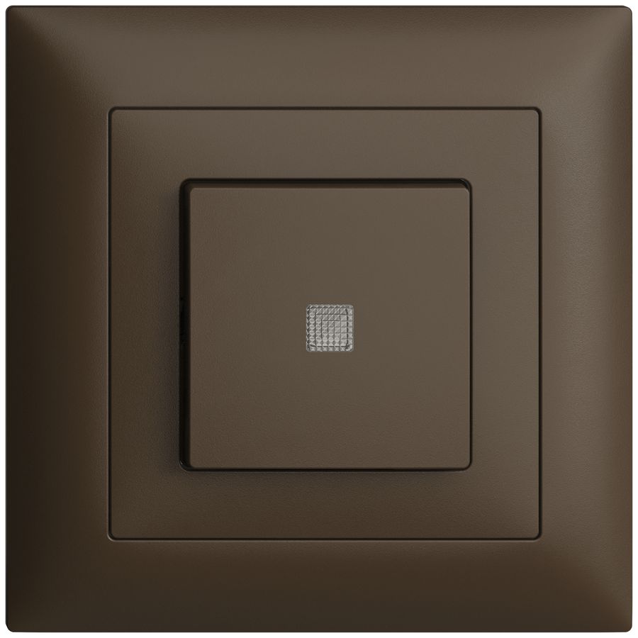 UP-Frontset EDIZIOdue coffee 88×88mm mit Frontlinse