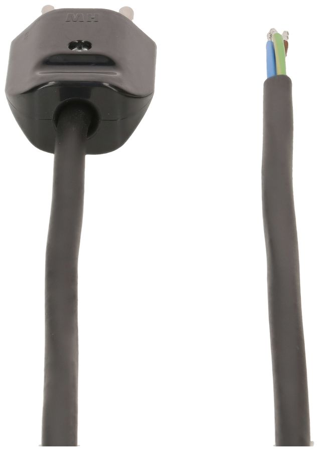 Apparatekabel MAX HAURI Td 3×1mm² 3m schwarz Stecker T12