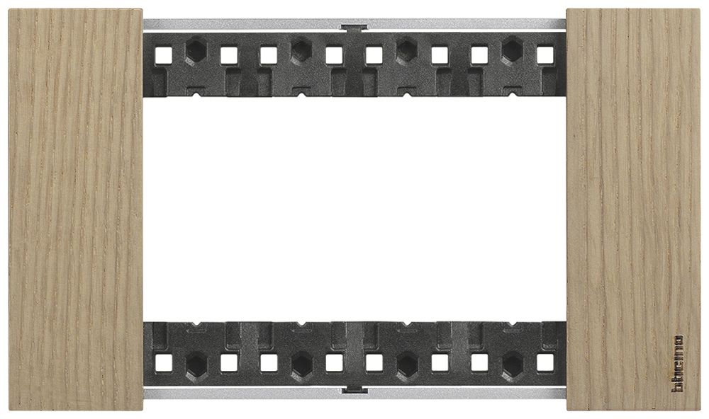 Cadre de recouvrement Living Now 4 modules 147.5×86mm oak