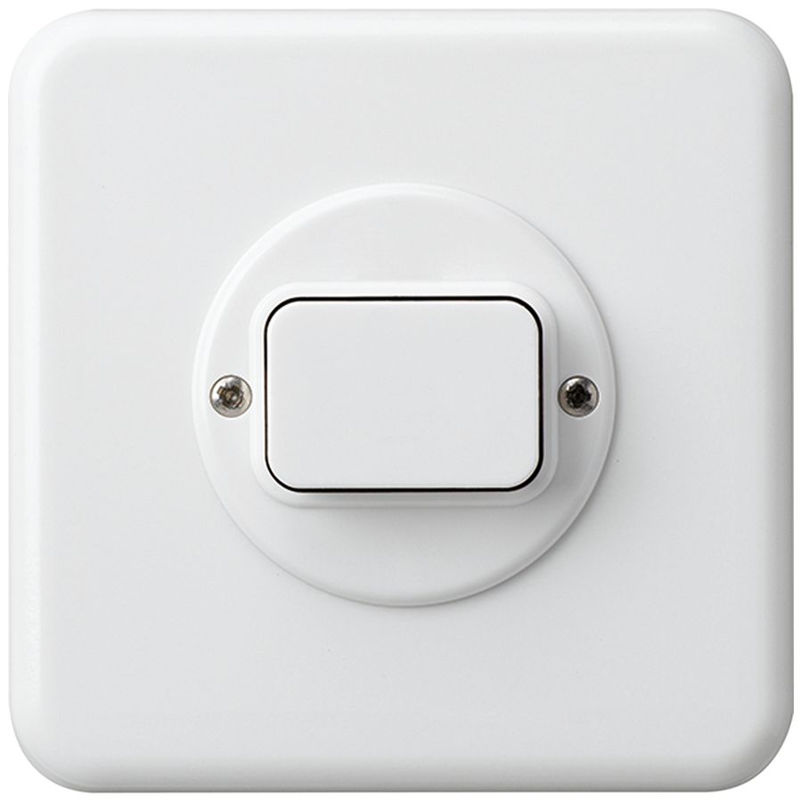 UP-Frontset basico 86×86mm weiss für Babyswitch/Kurzhub-Lichtr.