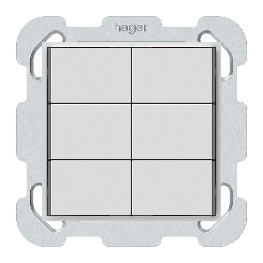 Poussoir KNX ENC KAL 6×touches 6×points actionnables LED blanc