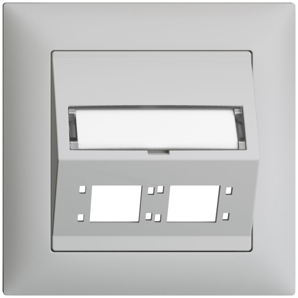 Kit montage ENC EDIZIOdue FMI sortie oblique 2×R&M cat.6A/LC spécial, grc
